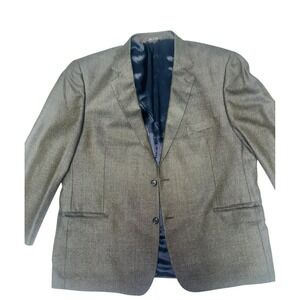 Pronto Uomo Firenze Italy Silk Wool Blazer Jacket Mens 48 Reg Textured